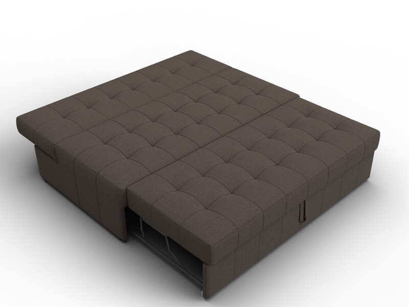 Диван прямой Лига-107 (160), Рогожка, Амур 05 коричневый