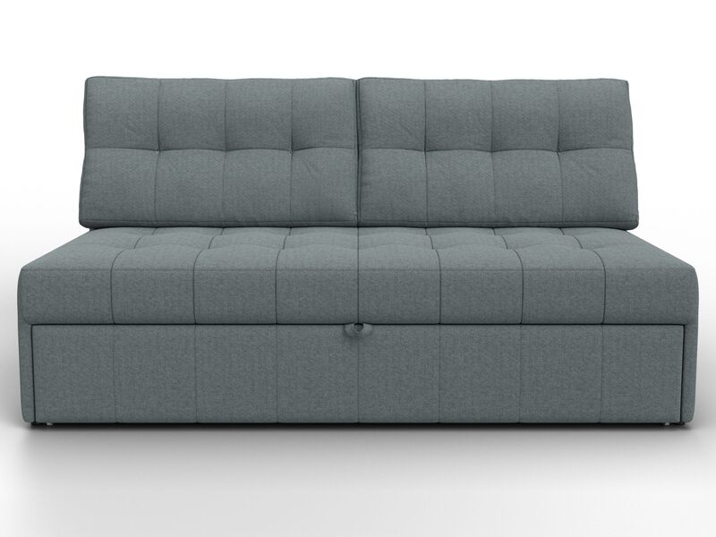 Диван прямой Лига-107 (160), Рогожка, Амур 07 серый