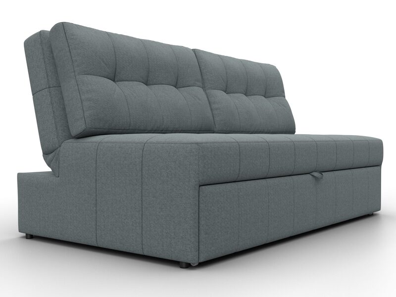 Диван прямой Лига-107 (160), Рогожка, Амур 07 серый