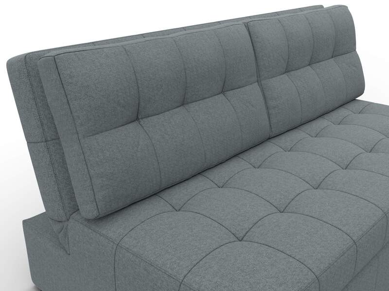 Диван прямой Лига-107 (160), Рогожка, Амур 07 серый