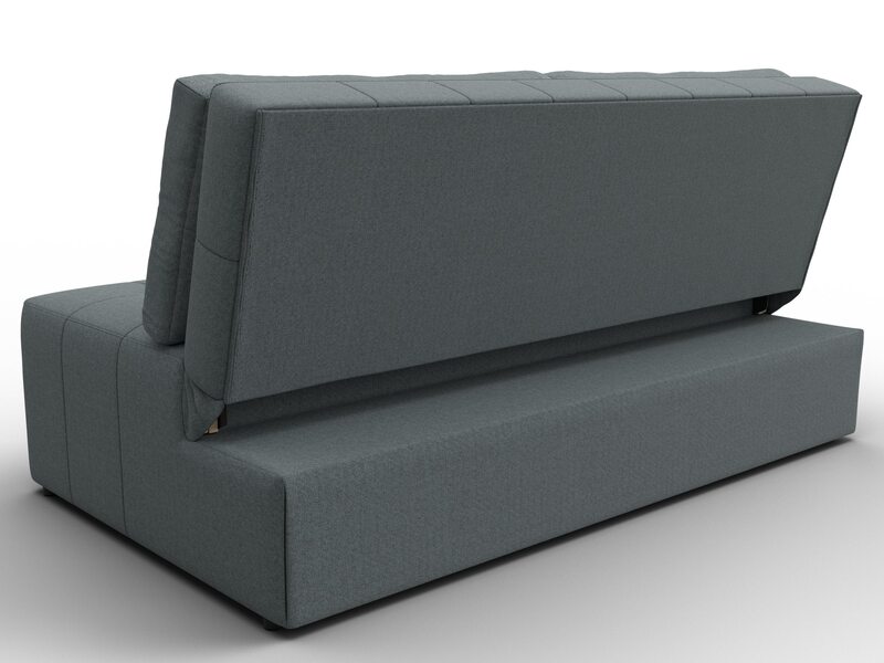 Диван прямой Лига-107 (160), Рогожка, Амур 07 серый