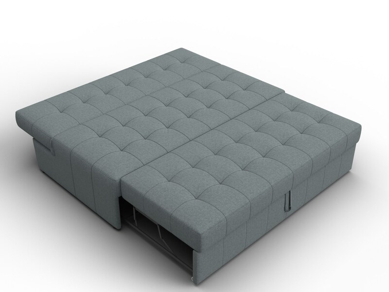 Диван прямой Лига-107 (160), Рогожка, Амур 07 серый