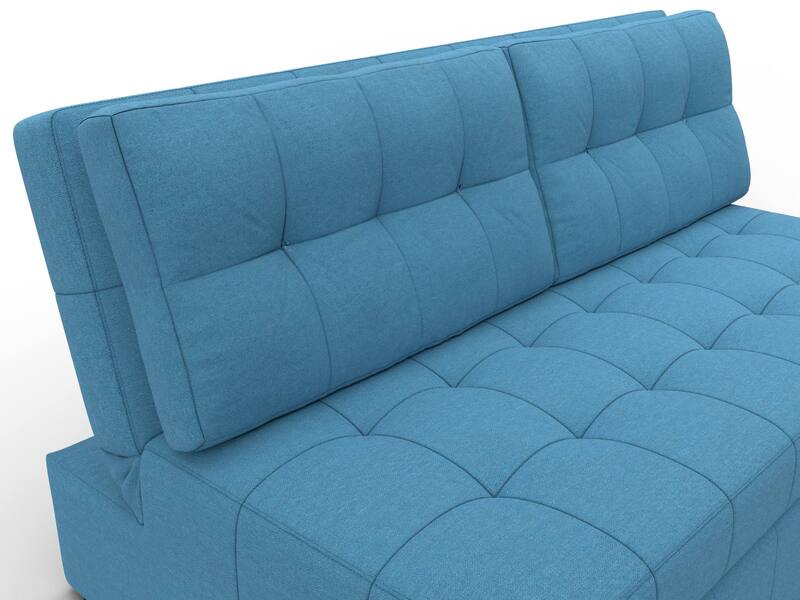 Диван прямой Лига-107 (160), Рогожка, Амур 10 голубой