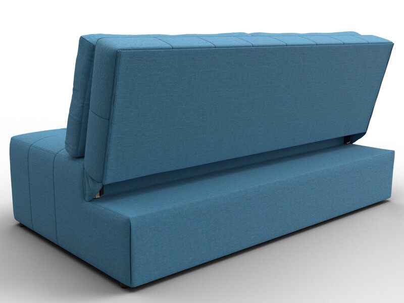 Диван прямой Лига-107 (160), Рогожка, Амур 10 голубой