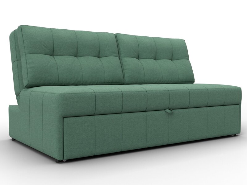 Диван прямой Лига-107 (160), Рогожка, Амур 11 зеленый