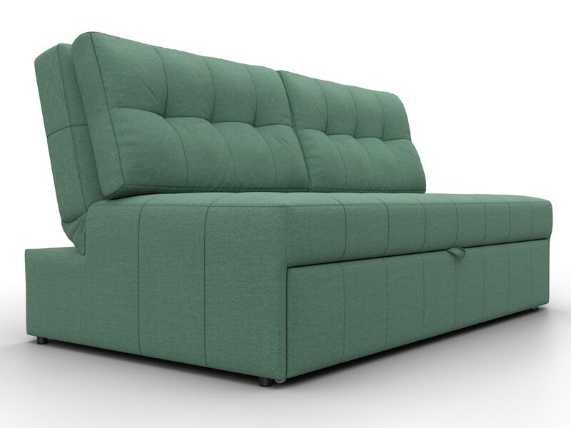 Диван прямой Лига-107 (160), Рогожка, Амур 11 зеленый