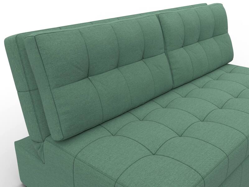 Диван прямой Лига-107 (160), Рогожка, Амур 11 зеленый