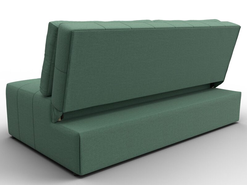 Диван прямой Лига-107 (160), Рогожка, Амур 11 зеленый