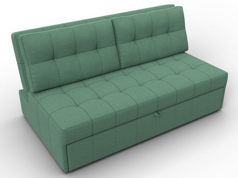 Диван прямой Лига-107 (160), Рогожка, Амур 11 зеленый