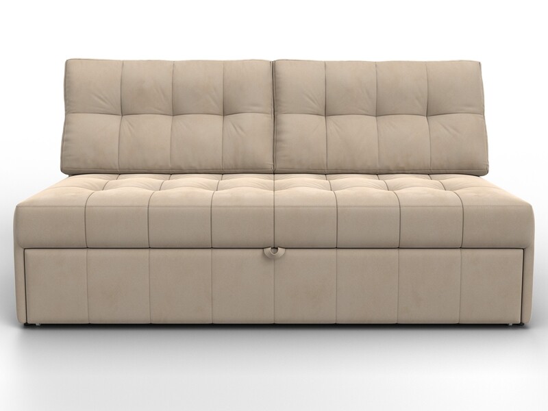 Диван прямой Лига-107 (160), Велюр, SEVEN 729 бежевый