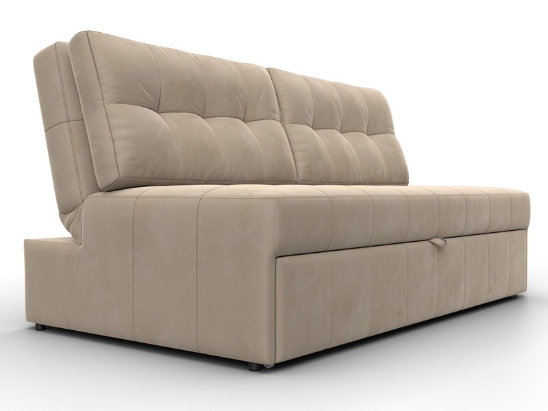 Диван прямой Лига-107 (160), Велюр, SEVEN 729 бежевый