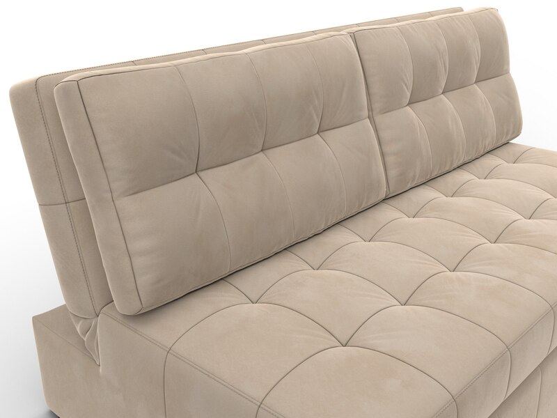 Диван прямой Лига-107 (160), Велюр, SEVEN 729 бежевый