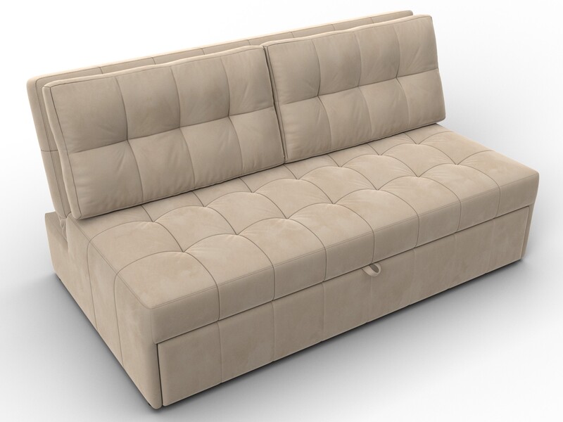 Диван прямой Лига-107 (160), Велюр, SEVEN 729 бежевый