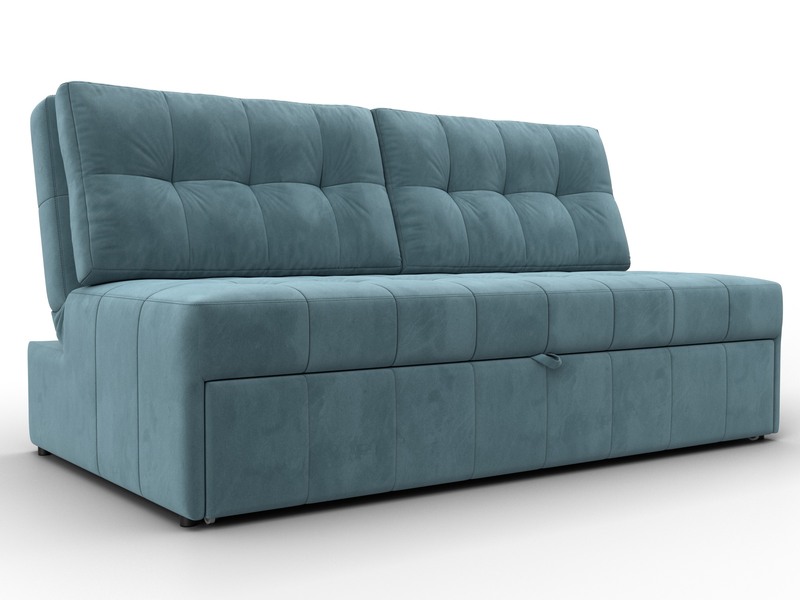 Диван прямой Лига-107 (160), Велюр, SEVEN 113 бирюзовый