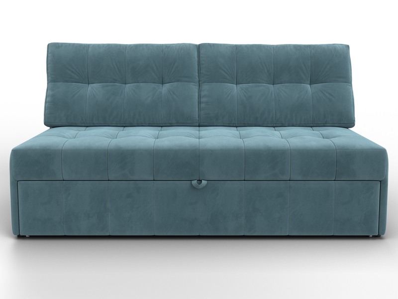 Диван прямой Лига-107 (160), Велюр, SEVEN 113 бирюзовый