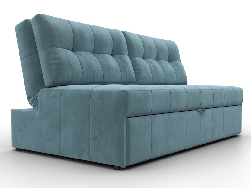 Диван прямой Лига-107 (160), Велюр, SEVEN 113 бирюзовый