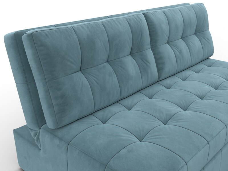Диван прямой Лига-107 (160), Велюр, SEVEN 113 бирюзовый