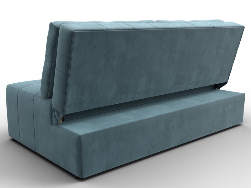 Диван прямой Лига-107 (160), Велюр, SEVEN 113 бирюзовый