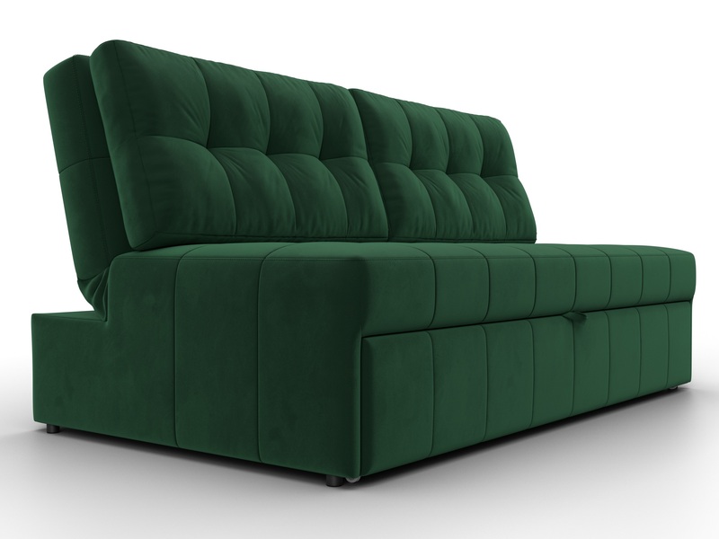 Диван прямой Лига-107 (160), Велюр, SEVEN 626 зеленый