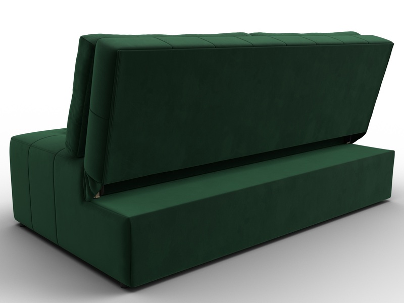 Диван прямой Лига-107 (160), Велюр, SEVEN 626 зеленый