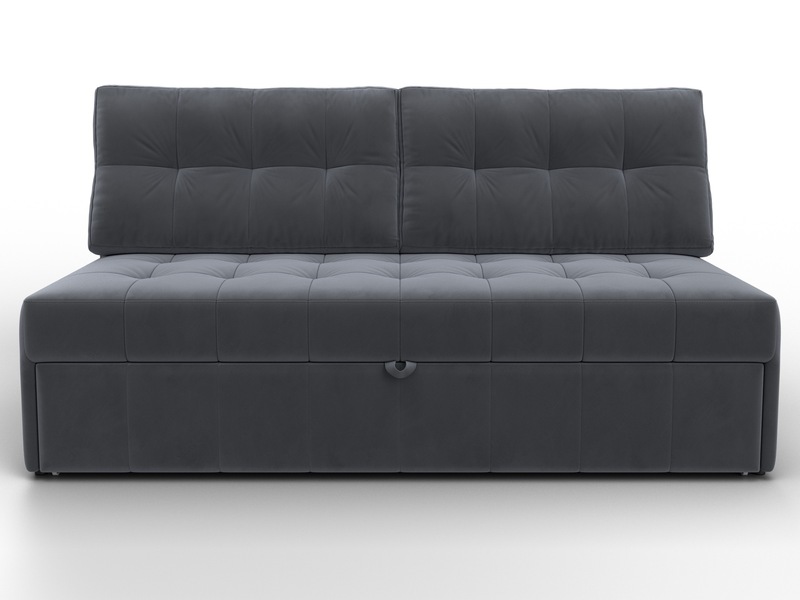 Диван прямой Лига-107 (160), Велюр, SEVEN 17 серый