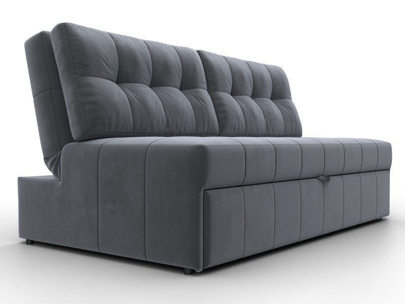 Диван прямой Лига-107 (160), Велюр, SEVEN 17 серый