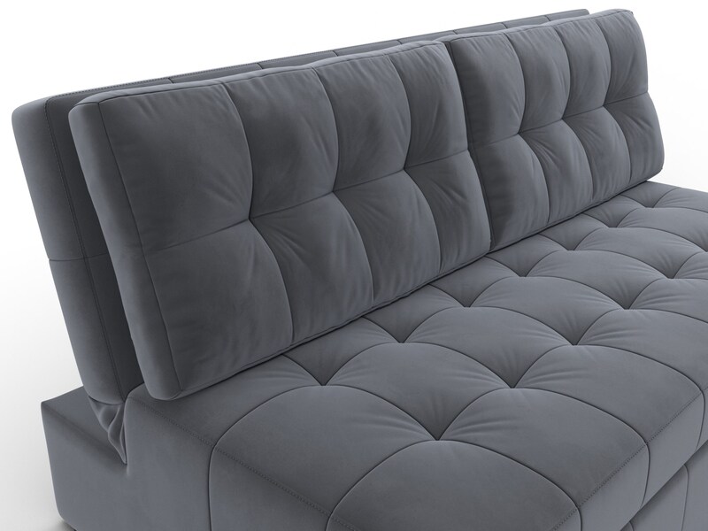 Диван прямой Лига-107 (160), Велюр, SEVEN 17 серый