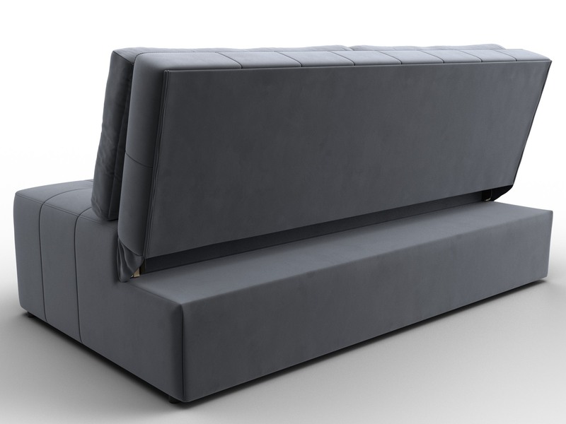 Диван прямой Лига-107 (160), Велюр, SEVEN 17 серый