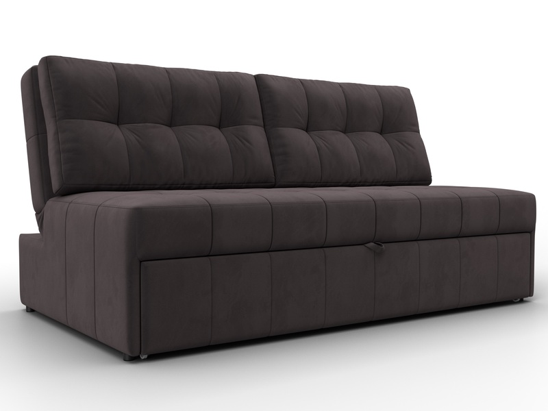 Диван прямой Лига-107 (160), Велюр, SEVEN 727 коричневый