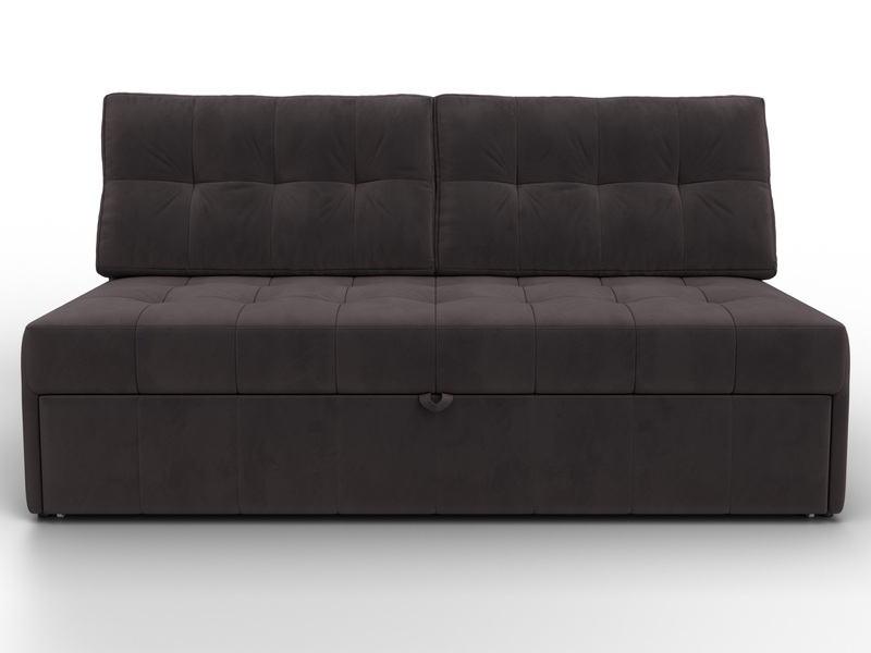 Диван прямой Лига-107 (160), Велюр, SEVEN 727 коричневый