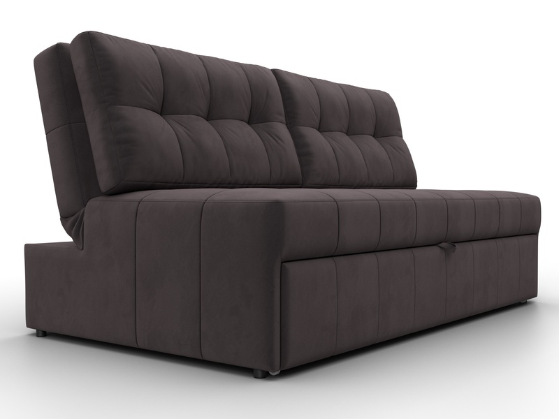 Диван прямой Лига-107 (160), Велюр, SEVEN 727 коричневый