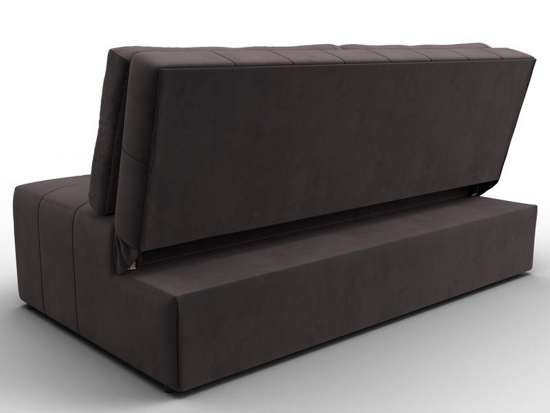 Диван прямой Лига-107 (160), Велюр, SEVEN 727 коричневый