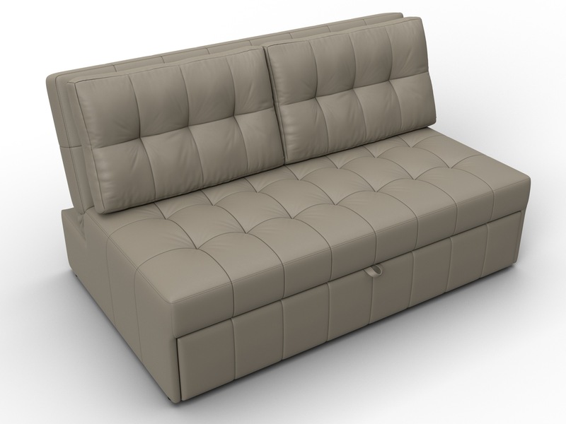 Диван прямой Лига-107 (140), Экокожа, GRIFON 04 бежевый