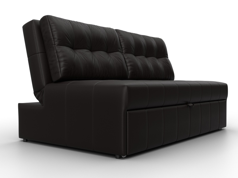 Диван прямой Лига-107 (140), Экокожа, GRIFON 12 коричневый