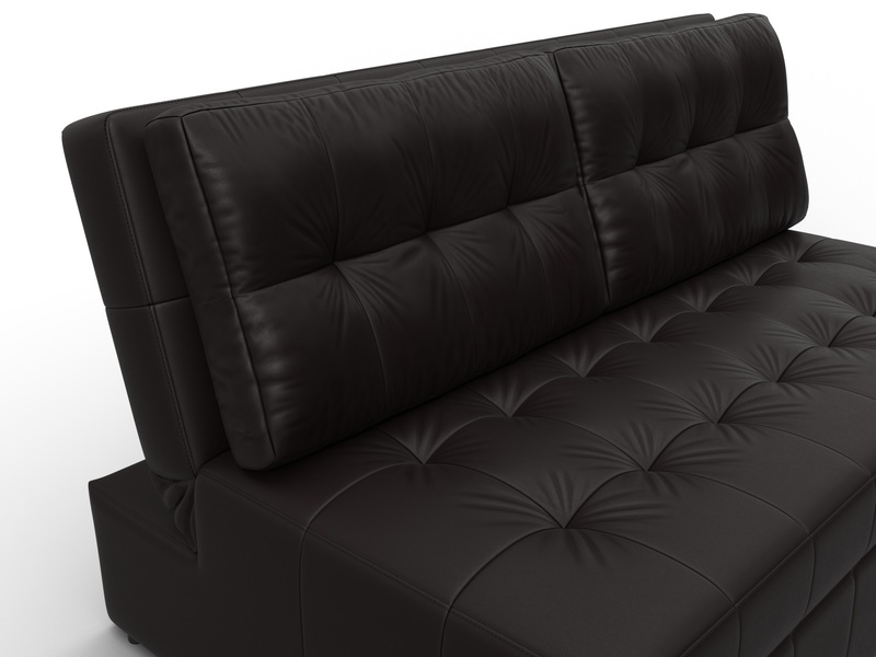 Диван прямой Лига-107 (140), Экокожа, GRIFON 12 коричневый