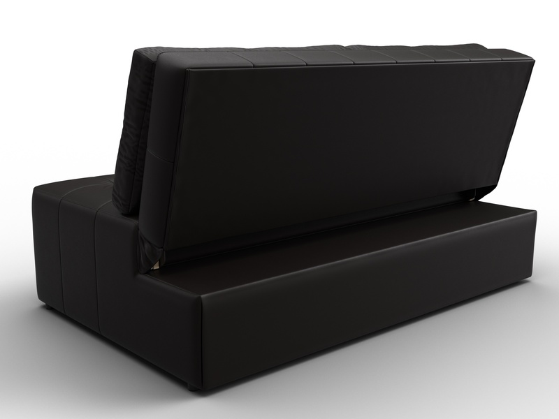 Диван прямой Лига-107 (140), Экокожа, GRIFON 12 коричневый