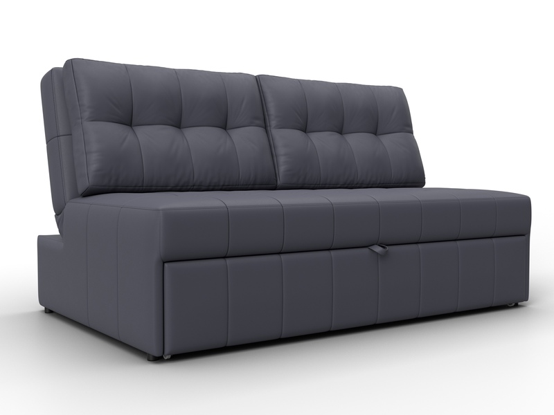 Диван прямой Лига-107 (140), Экокожа, GRIFON 15 серый