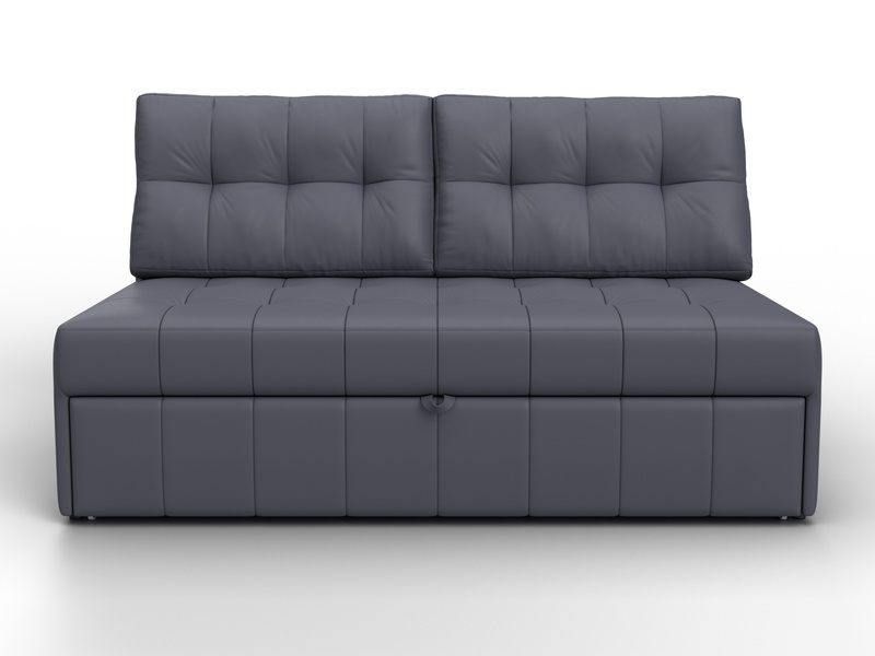 Диван прямой Лига-107 (140), Экокожа, GRIFON 15 серый