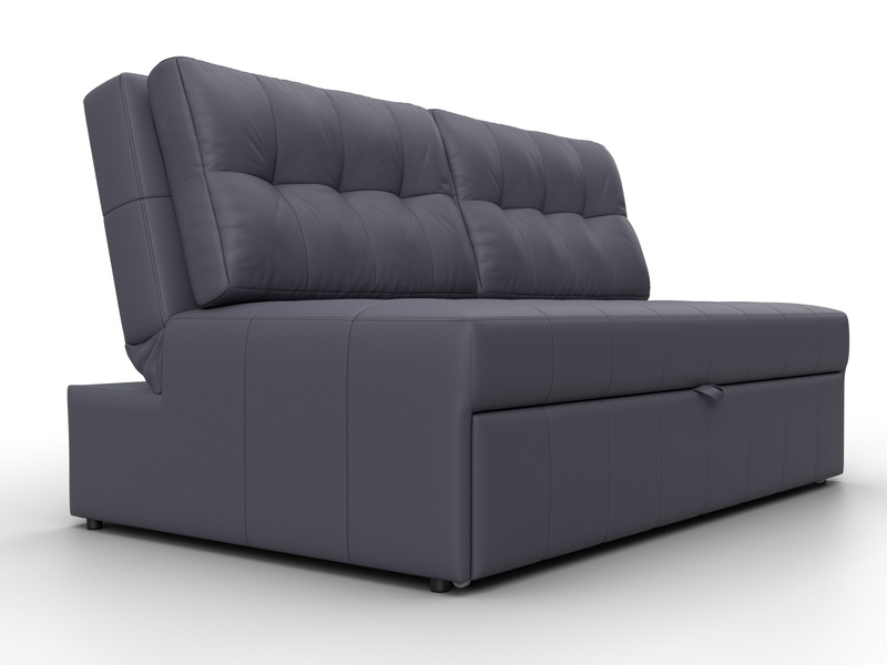 Диван прямой Лига-107 (140), Экокожа, GRIFON 15 серый