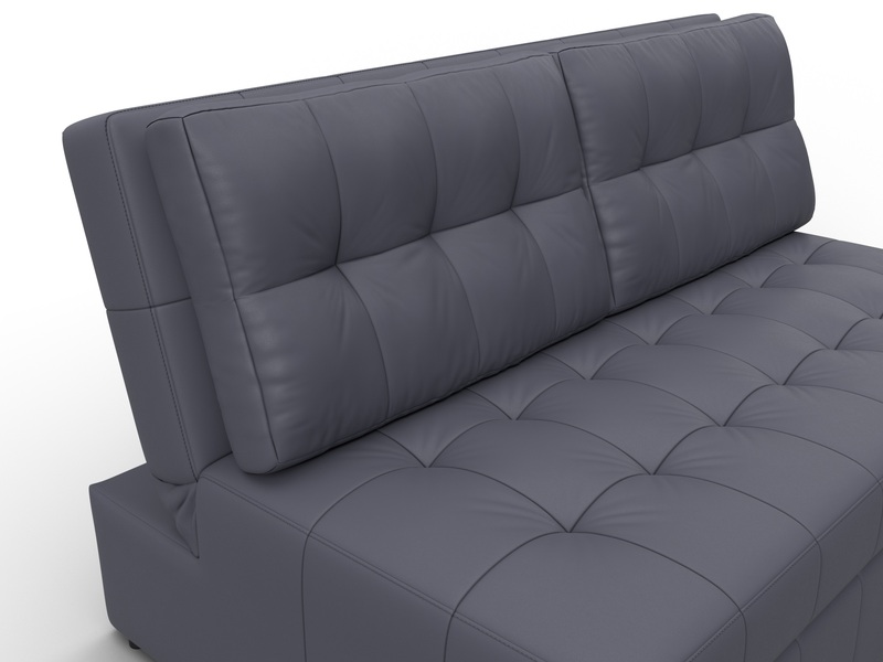 Диван прямой Лига-107 (140), Экокожа, GRIFON 15 серый