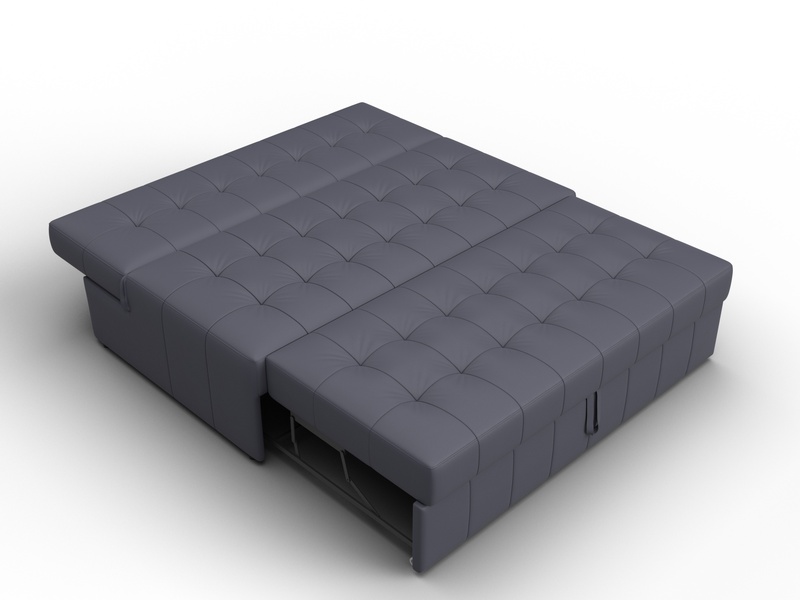 Диван прямой Лига-107 (140), Экокожа, GRIFON 15 серый