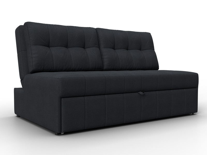 Диван прямой Лига-107 (140), Замша, JOLY 16 темно-серый