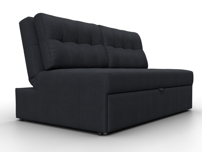 Диван прямой Лига-107 (140), Замша, JOLY 16 темно-серый