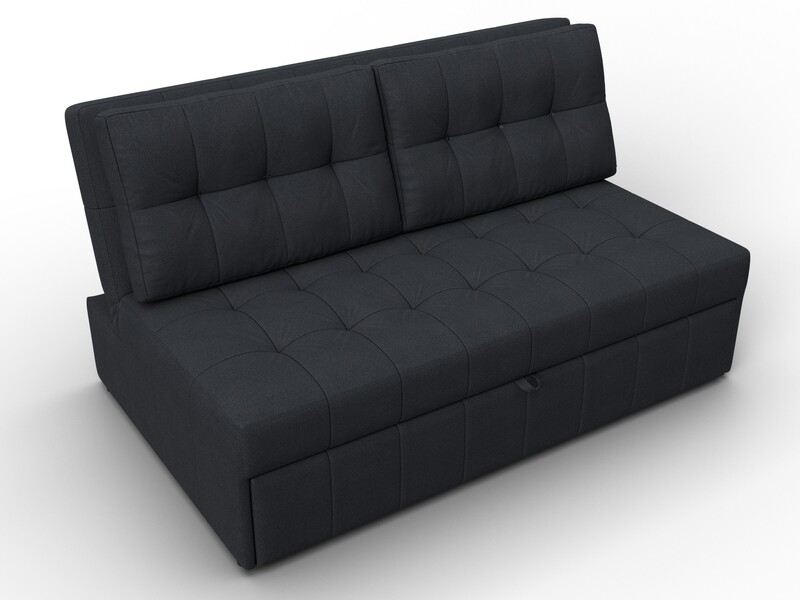 Диван прямой Лига-107 (140), Замша, JOLY 16 темно-серый