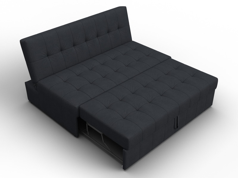 Диван прямой Лига-107 (140), Замша, JOLY 16 темно-серый