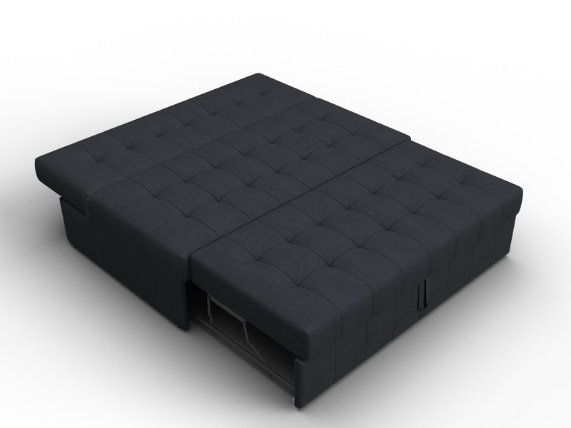 Диван прямой Лига-107 (140), Замша, JOLY 16 темно-серый