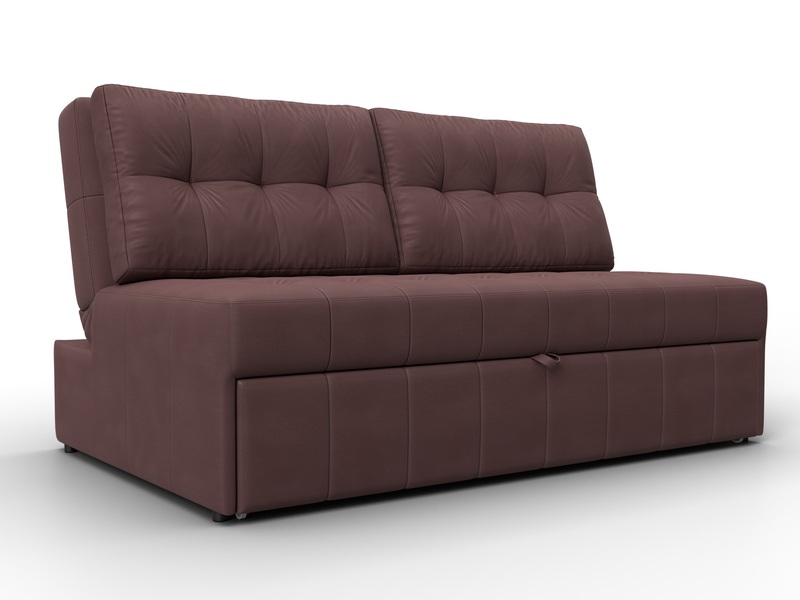 Диван прямой Лига-107 (140), Замша, JOLY 09 бордовый