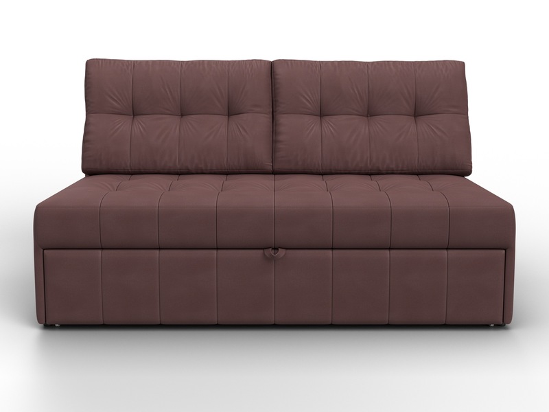 Диван прямой Лига-107 (140), Замша, JOLY 09 бордовый