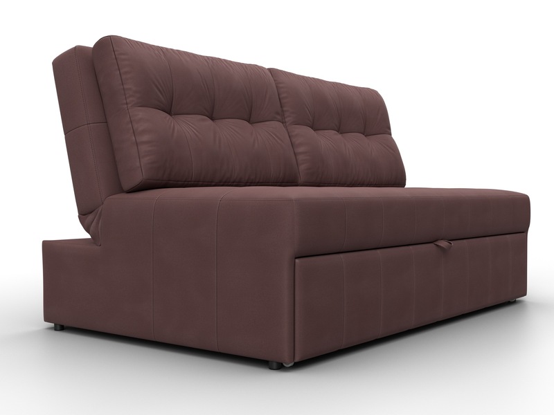 Диван прямой Лига-107 (140), Замша, JOLY 09 бордовый