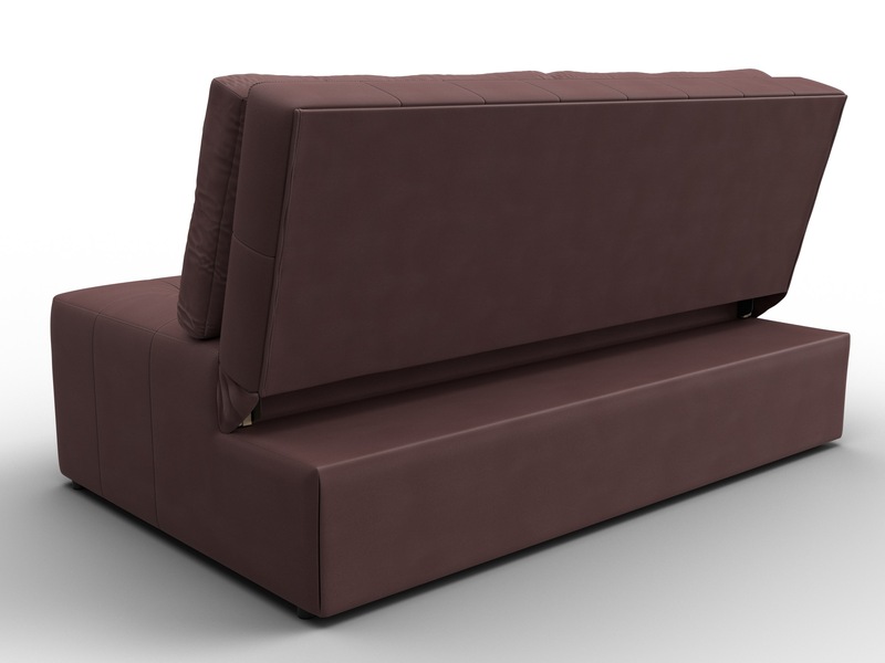 Диван прямой Лига-107 (140), Замша, JOLY 09 бордовый
